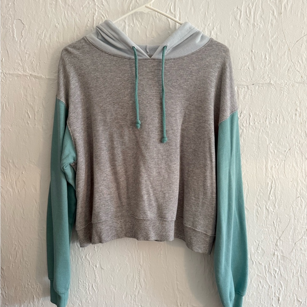 SO Gray and Teal Hoodie